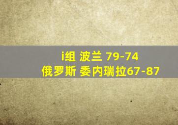 i组 波兰 79-74 俄罗斯 委内瑞拉67-87